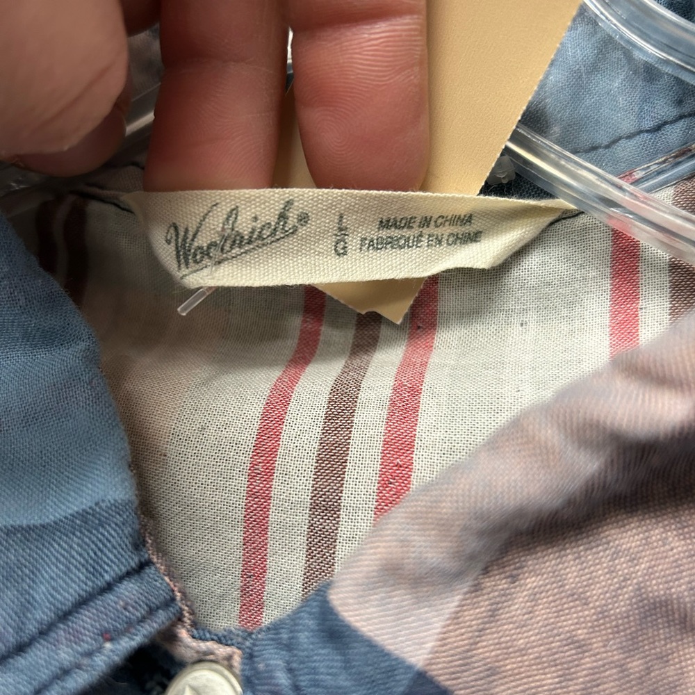 Woolrich Women's Blue and Tan Plaid Button Down Shirt - Picture 2 of 10